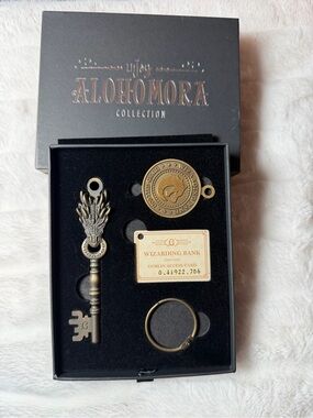 New LitJoy Alohomora Collection Wizarding Bank Key Set - Antique Gold